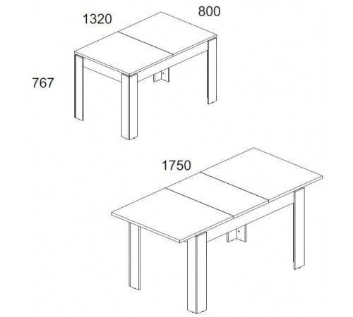 Раздвижной стол Джаз