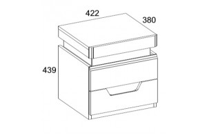 Прикроватная тумба Torino 2S