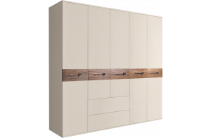 Пятистворчатый шкаф для одежды с ящиками Богемия Вуд (Bogemia Wood) БМШ2/51 (Wo)