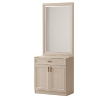 Тумба с зеркалом для прихожей Лира 59 светлая